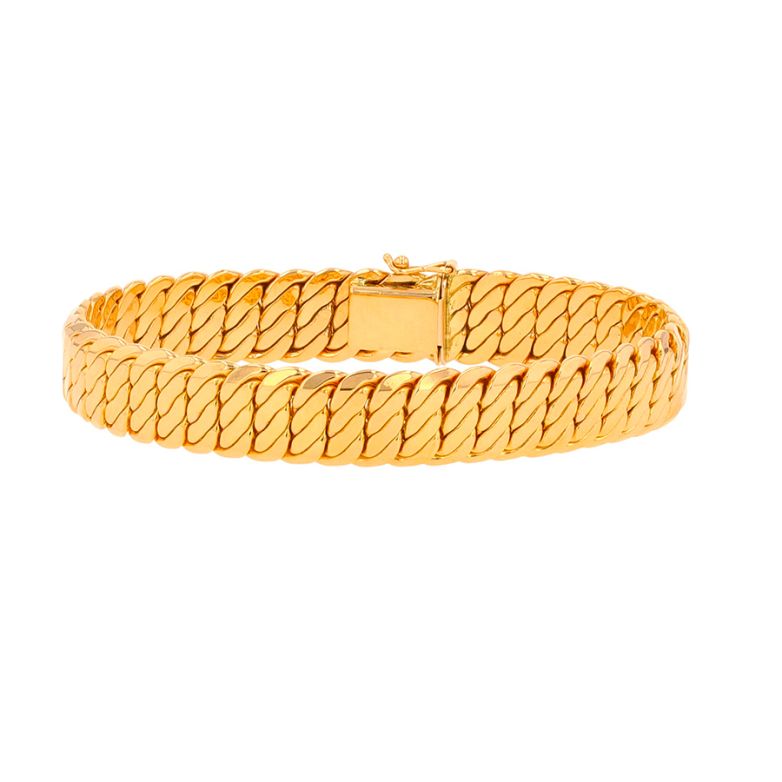 Bracelet maille fantaisie or jaune 29.89g Comme neuf -  reconditionné disponible sur Gemme Les Bijoux
